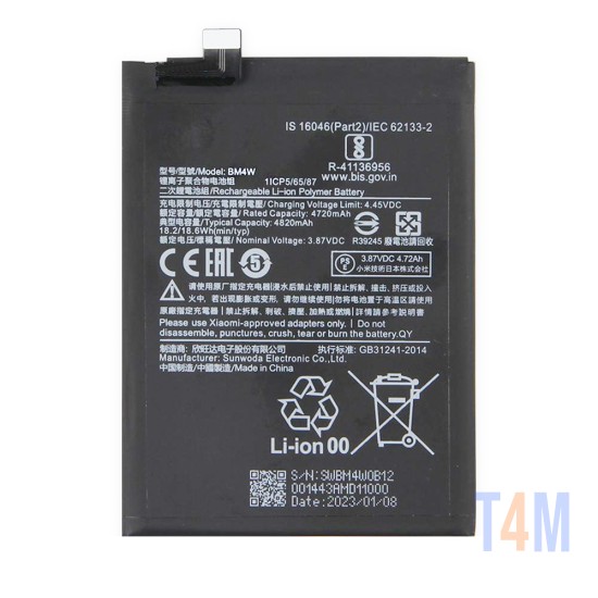 Bateria BM4W for Xiaomi Mi 10t Lite 4820mAh